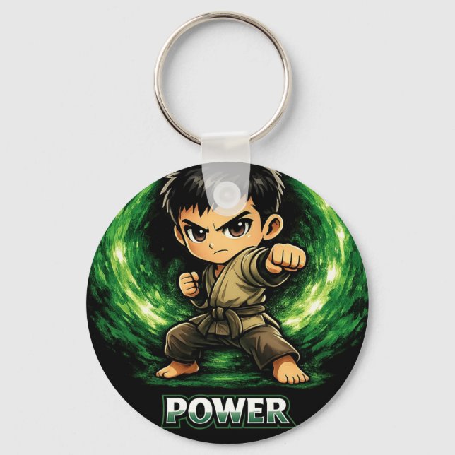 Chaveiro Chibi Dojo Pulseira Centro de Poder (Frente)