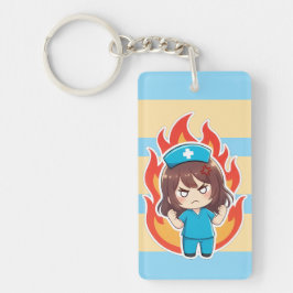 Chaveiro Chibi Enfermeira Original 3.0 - Irritada