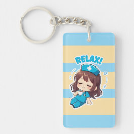 Chaveiro Chibi Enfermeira Original 3.0 - Relaxar