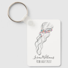 Chaveiro Chic boho wildflower Wedding Hair Stylist QR