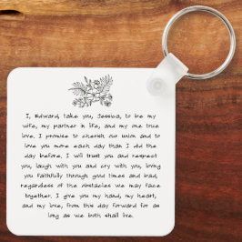 Chaveiro Chic de Fotografia de Script Moderno com Manuscrit