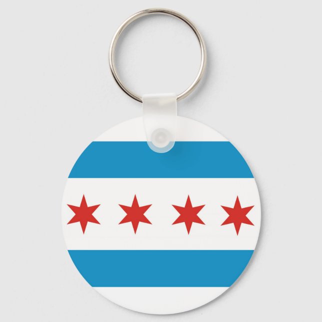 Chaveiro chicago cidade de bandeira americana américa (Frente)