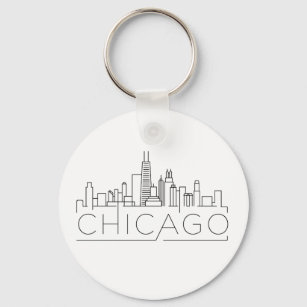 Chaveiro Chicago Estilizada Skyline