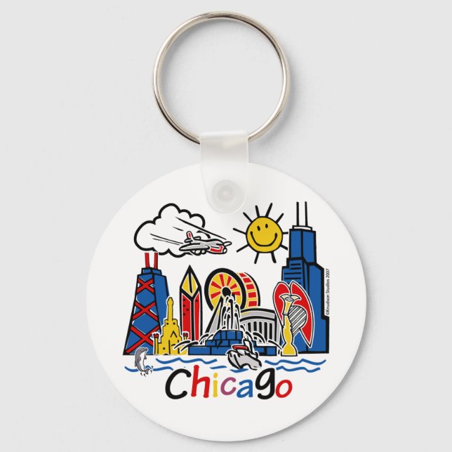 Chaveiro Chicago Kids Skyline (Frente)