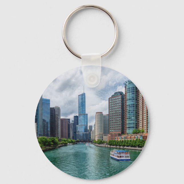 Chaveiro Chicago River e Trump Tower (Frente)