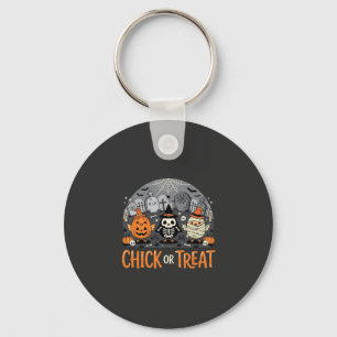 Chaveiro Chick or Treat Design de Cemitério de Halloween Fo