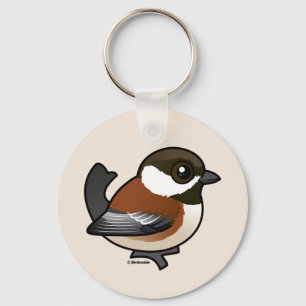 Chaveiro Chickadee Castanha-suportado