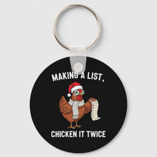 Chaveiro Chicken Christmas Shirt, Making A List Chicken It 