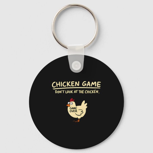 Chaveiro Chicken Game Dont Look At The Chicken Funny Chick  (Frente)