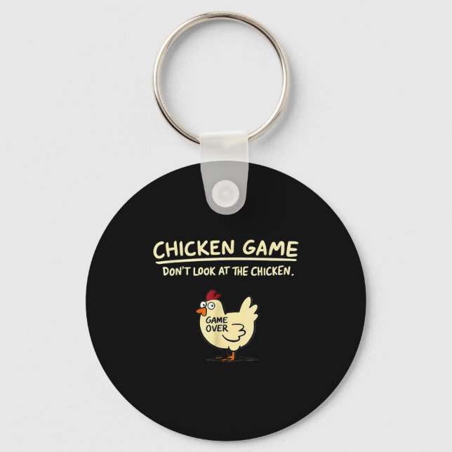 Chaveiro Chicken Game Don't Look At The Chicken Funny Chick (Frente)