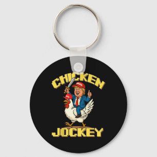 Chaveiro Chicken Jockey Trump Engraçado Memória