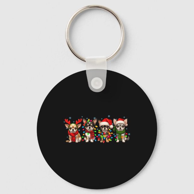 Chaveiro Chihuahua Christmas (Frente)