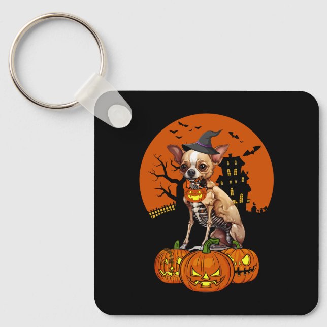 Chaveiro Chihuahua Dog Halloween (Frente)