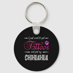 Chaveiro Chihuahua Dog Lover Tattoo Engraçado Cachorro Mãe