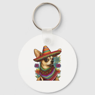 Chaveiro Chihuahua Mexico Cinco de Mayo Funny Dog