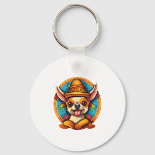 Chaveiro Chihuahua Mexico Cinco de Mayo Funny Dog
