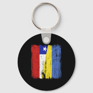 Chaveiro Chile Ucrânia Meia Bandeira Patrimônio Chileno Ucr