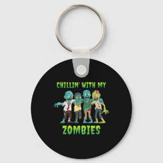 Chaveiro Chillin Com Meus Zombies Halloween Rapazes Diversã