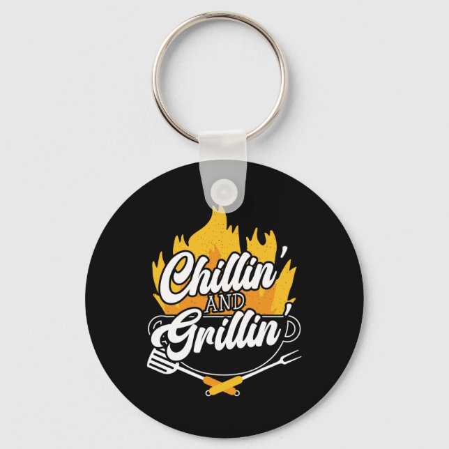 Chaveiro Chillin 'E Grillin' Bbq Grillmaster Churrasco  (Frente)