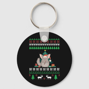 Chaveiro Chinchilla Engraçado Pet Feio Natal Engraçado Cita
