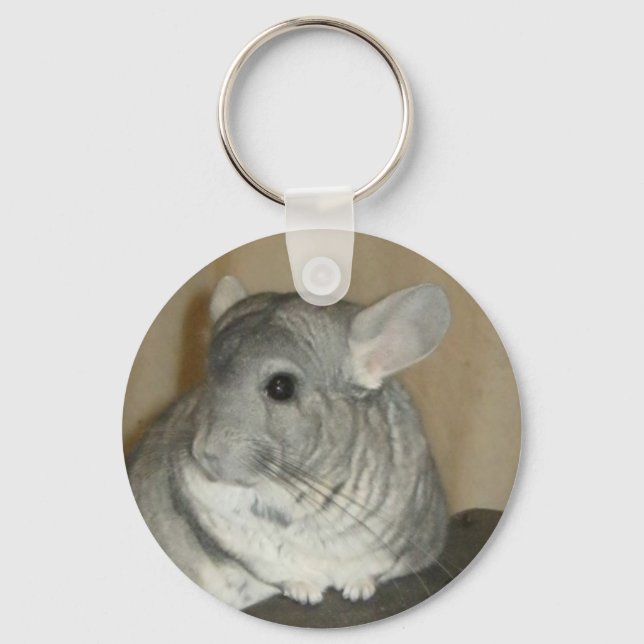 Chaveiro Chinchilla Keyring (redondo clássico) (Frente)
