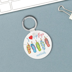 Chaveiro Chinelos de verão bonitos personalizados