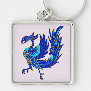 Chaveiro Chinês azul phoenix