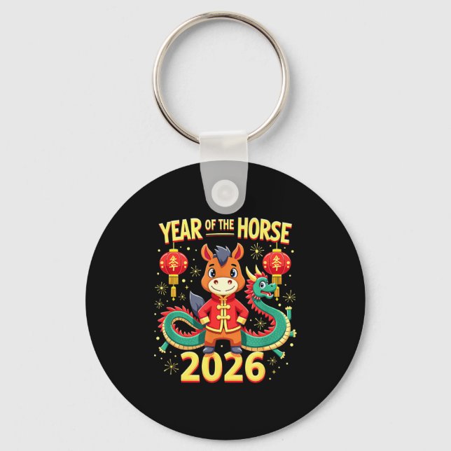 Chaveiro Chinese New Year 2026 Year Of The Horse  (Frente)