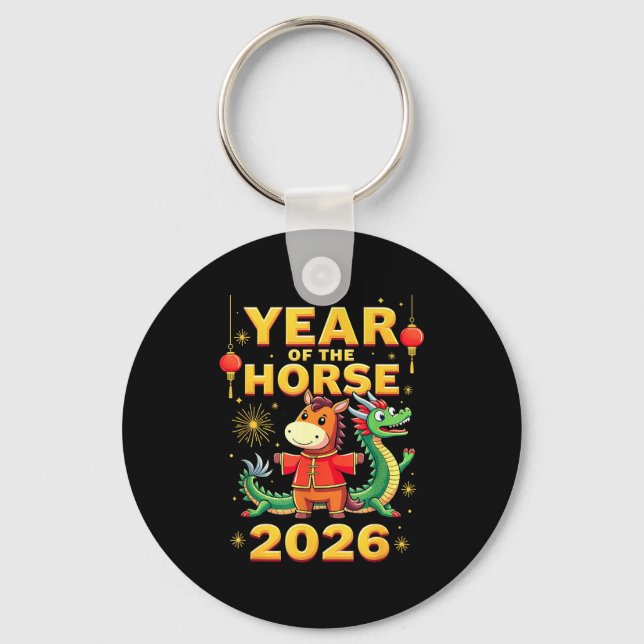 Chaveiro Chinese New Year 2026 Year Of The Horse  (Frente)
