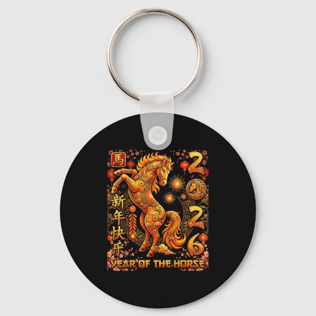 Chaveiro Chinese New Year 2026 Year Of The Horse For Women  (Frente)