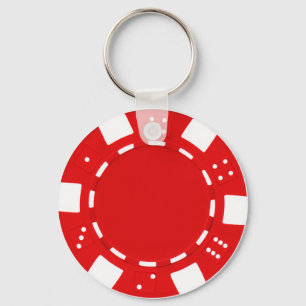 Chaveiro chip poker vermelho