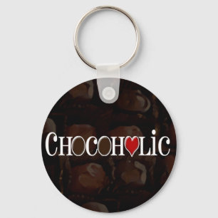 Chaveiro Chocoholic, Brown escuro e design engraçado do
