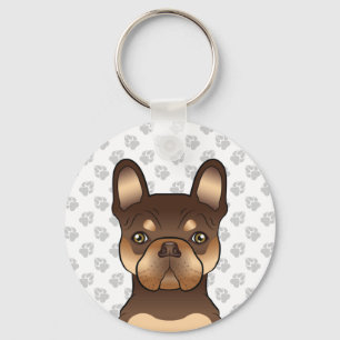 Chaveiro Chocolate E Galinha-Do-Cachorro Francês