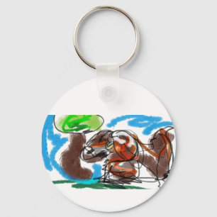 Chaveiro chocolate labrador art
