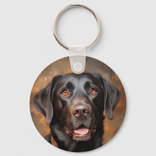 Chaveiro Chocolate Labrador Retriever (Frente)