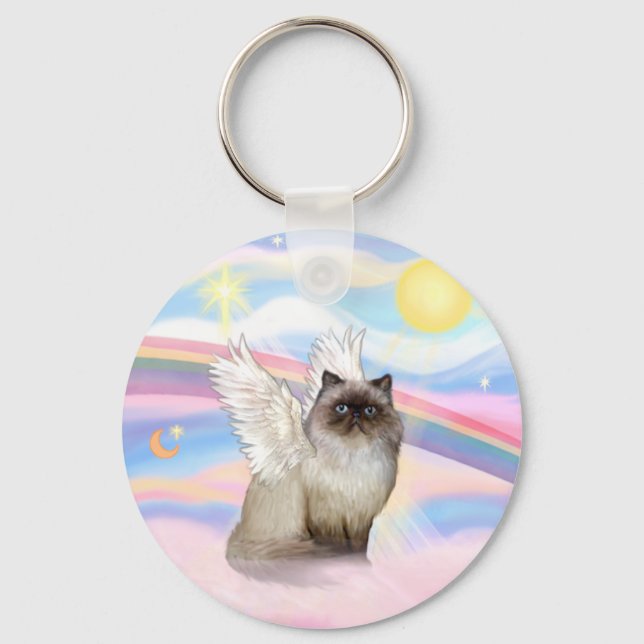Chaveiro Chocolate Point Himalayan Cat Angel (Frente)
