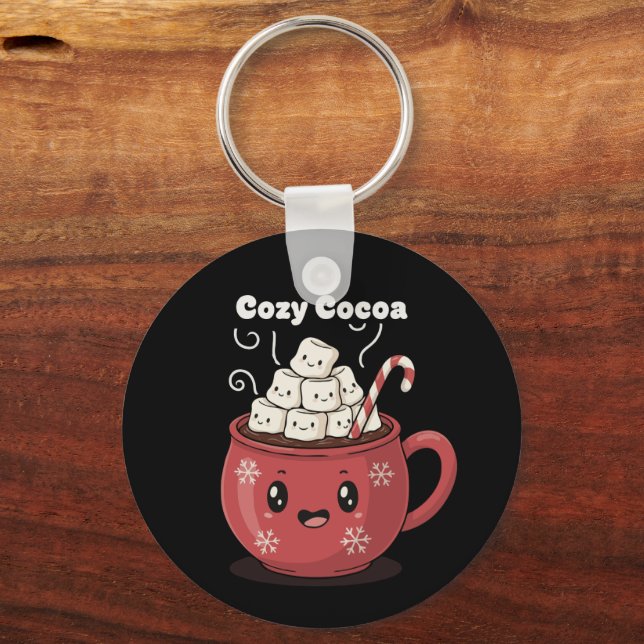Chaveiro Chocolate Quente Kawaii Fofo Natal  (Frente)