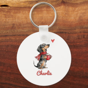 Chaveiro Chocolate Quente Personalizado para Dachshund