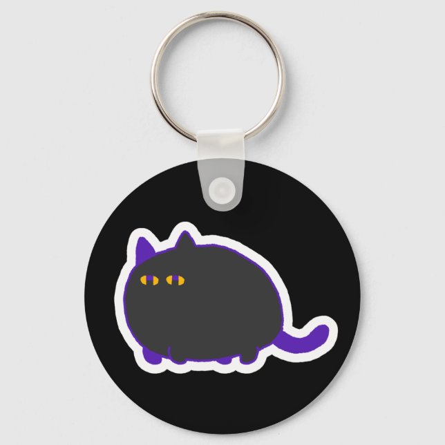 Chaveiro Chonky Black Cat Keychain (Frente)