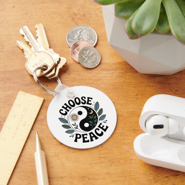 Chaveiro Choose Peace – Aluminum Keychain (Mesa)