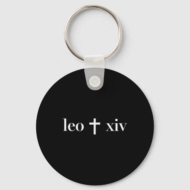 Chaveiro Christian Cross Minimamente Religioso Fé Papa Leo (Frente)