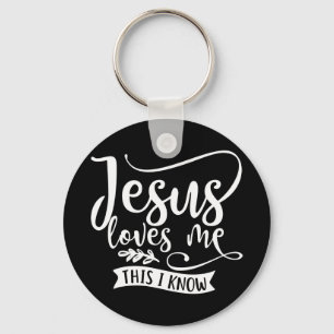 Chaveiro Christian Design Jesus Me Ama. Isso Eu Sei