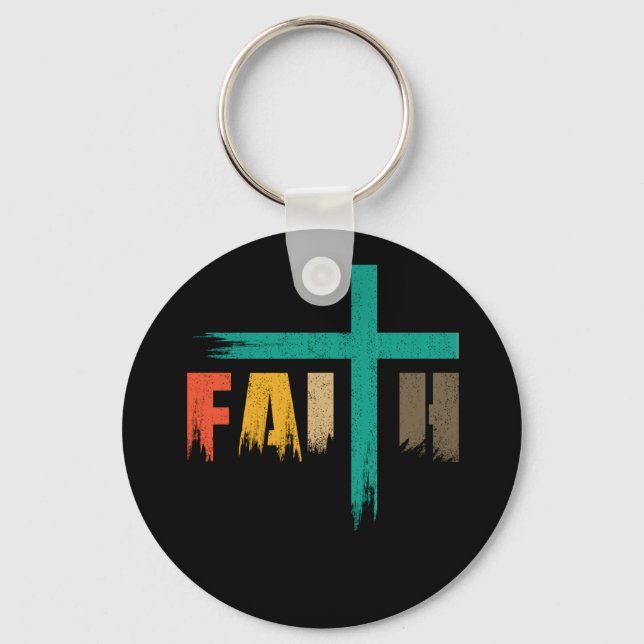 Chaveiro Christian Faith Cross Vintage (Frente)