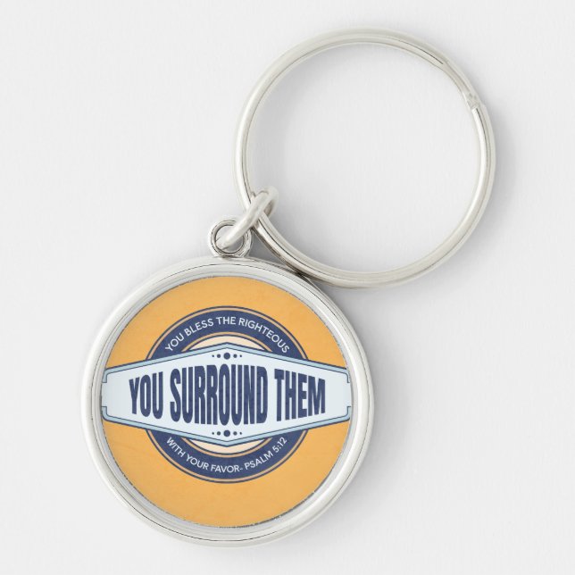 Chaveiro Christian Keychain with Bible Verse Blessing (Frente)