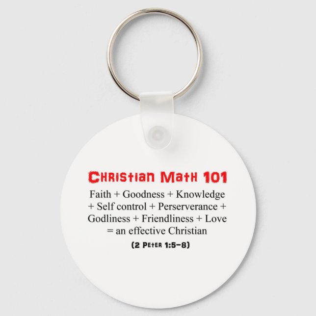 Chaveiro Christian Math 101 (Frente)