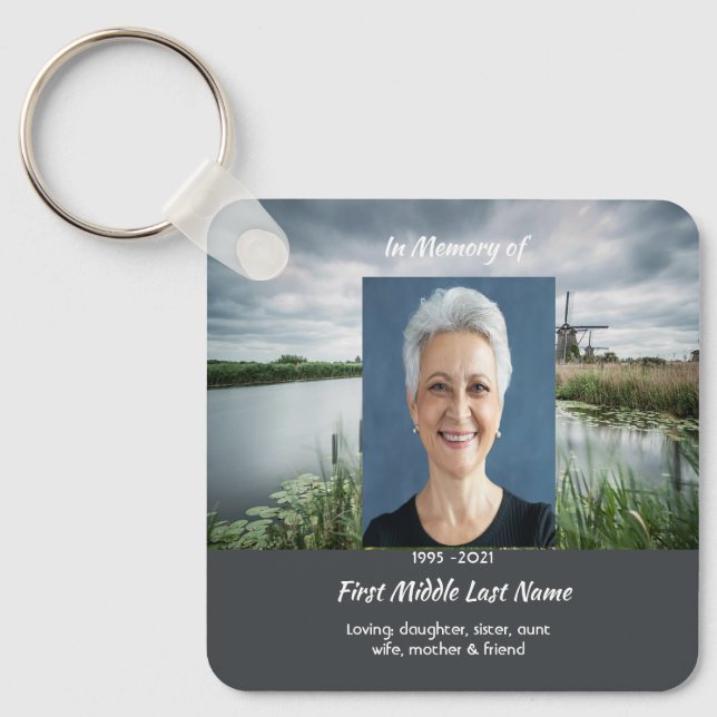 Chaveiro Christian Netherlands windmill  Memorial Keepsake  (Frente)