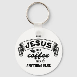 Chaveiro Christian PRIMEIRO JESUS DEPOIS CAFÉ