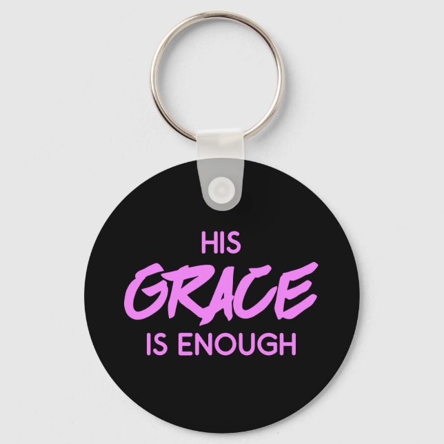 Chaveiro  Christianity bible his grace is enough  (Frente)