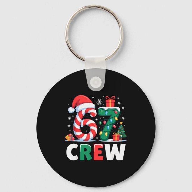 Chaveiro Christmas 67 Crew Brainrot Funny Candy Cane Lights (Frente)