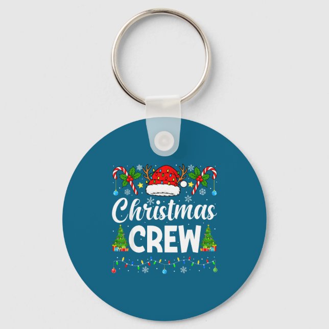 Chaveiro Christmas Crew Holiday Family Xmas Party Matching  (Frente)